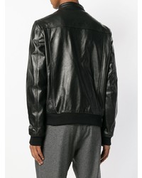 Low Brand Front Zip Leather Jacket