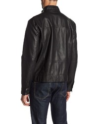 Kenneth Cole New York Full Zip Faux Leather Jacket