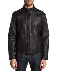Kenneth Cole New York Full Zip Faux Leather Jacket