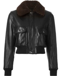 Givenchy Shearling Collar Bomber Jacket