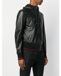 Dolce & Gabbana Hooded Leather Jacket