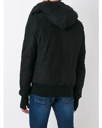 Isaac Sellam Experience Hooded Leather Jacket Black