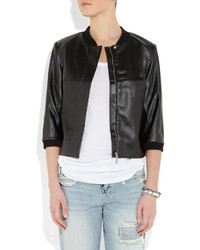 Karl Lagerfeld Joss Faux Leather Bomber Jacket