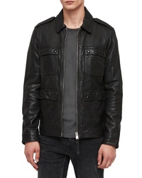 AllSaints Kage Regular Fit Leather Jacket