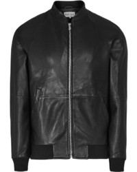 Reiss Kent Leather Bomber Jacket