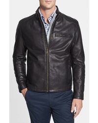 Cole Haan Lambskin Leather Moto Jacket