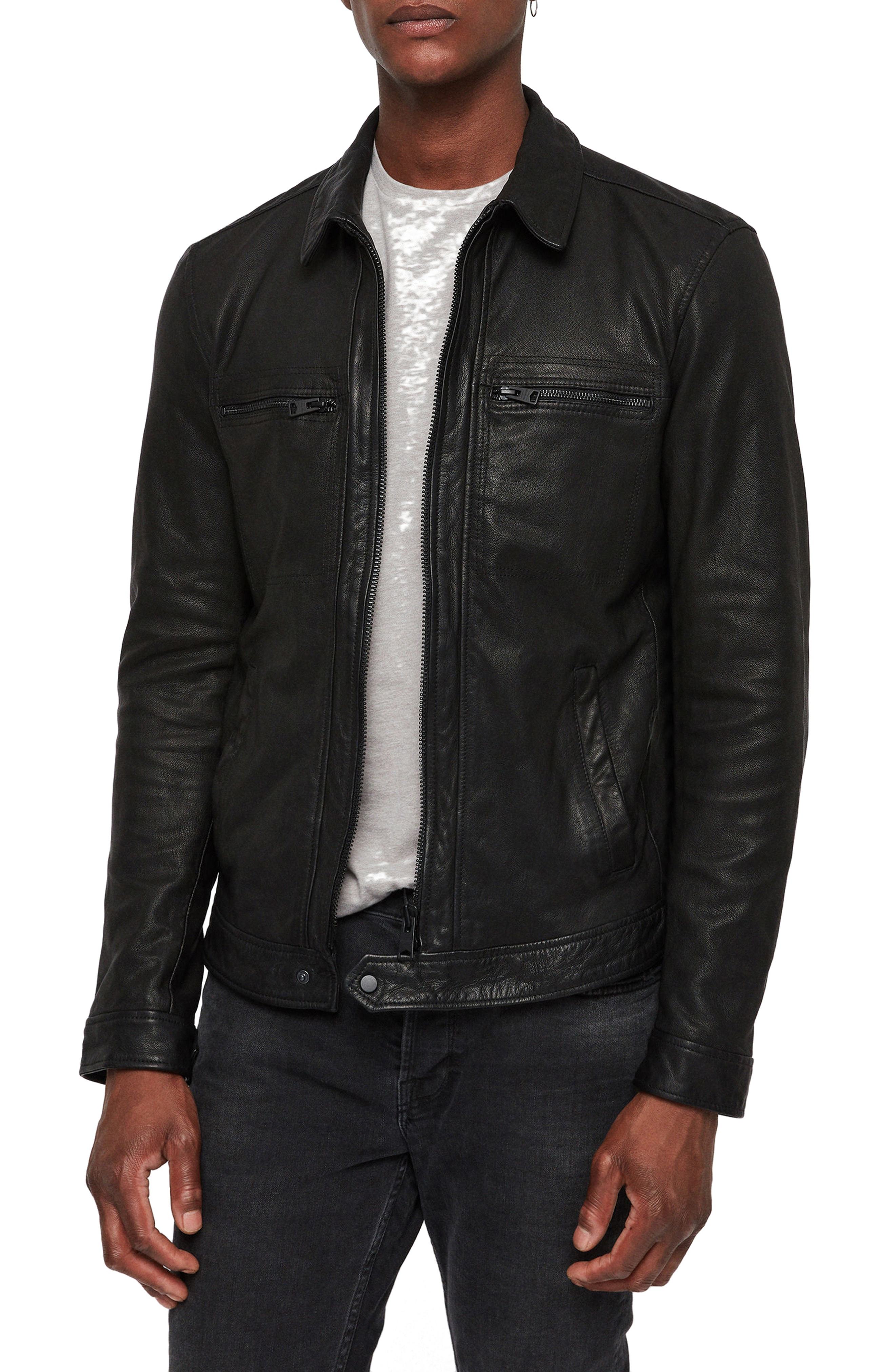 AllSaints Lark Leather Jacket, $398 | Nordstrom | Lookastic