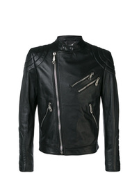 Philipp Plein Leather Biker Jacket