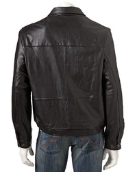 croft & barrow Leather Bomber Jacket