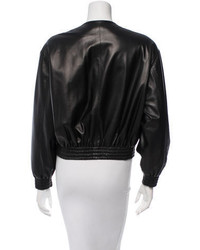 The Row Leather Bomber Jacket