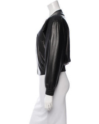 The Row Leather Bomber Jacket