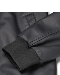 Canali Leather Bomber Jacket