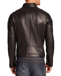 Ralph Lauren Black Label Leather Bomber Jacket