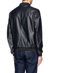 Armani Collezioni Leather Bomber Jacket