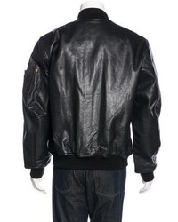 Alpha Industries Leather Bomber Jacket