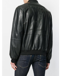 Versace Jeans Leather Bomber Jacket