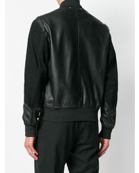 Ps By Paul Smith Leather Bomber Jacket