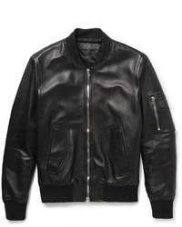 Neil Barrett Leather Bomber Jacket