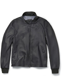 Canali Leather Bomber Jacket