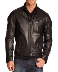 Ralph Lauren Black Label Leather Bomber Jacket