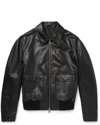 Ami Leather Bomber Jacket