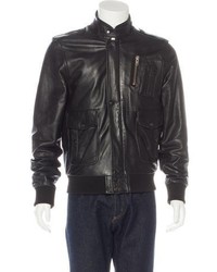 Surface to Air Leather Bomber Jacket