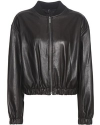 Helmut Lang Leather Bomber Jacket