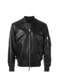 Ermanno Scervino Leather Bomber Jacket