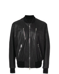 Neil Barrett Leather Bomber Jacket
