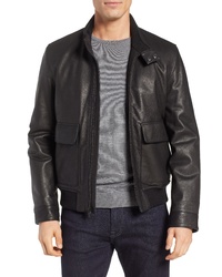 Cole Haan Leather Bomber Jacket