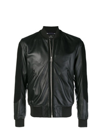 Ps By Paul Smith Leather Bomber Jacket