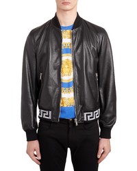 Versace Leather Bomber Jacket