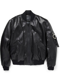 Givenchy Leather Bomber Jacket With Strap