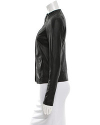 Vince Leather Collarless Jacket