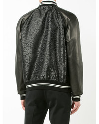 Alexander McQueen Leather Panelled Bomber Jacket