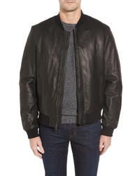 Cole Haan Leather Varsity Jacket