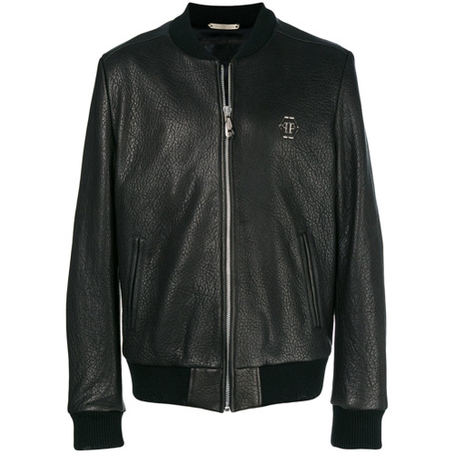 Philipp Plein Logo Patch Bomber Jacket, $1,613 | farfetch.com | Lookastic