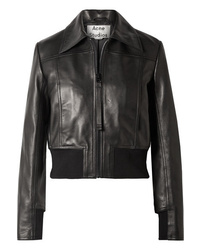 Acne Studios Loranne Ribbed Med Leather Jacket