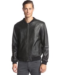 Lot 78 Lot78 Zip Front Leather Bomber