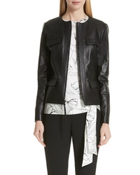 St. John Collection Luxe Nappa Leather Jacket