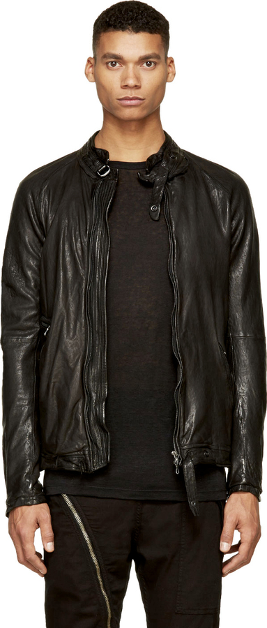 Julius Ram Leather Jacket size 1 JULIUS 7 x Midwest f/w 2008 ma jut neck  moto ro | eBay