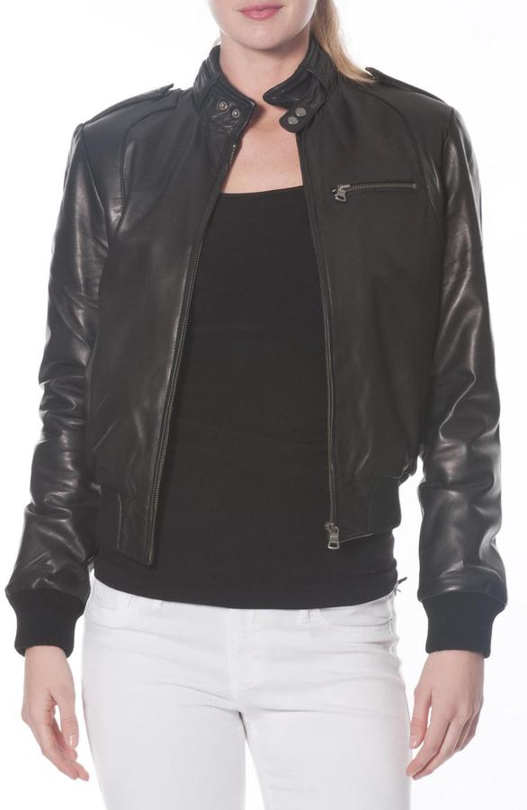 MC Mc Leather Bomber Jacket, $295 | shoptiques.com | Lookastic