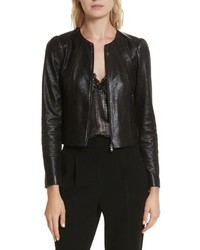 Rebecca Taylor Metallic Leather Jacket