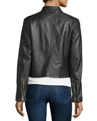 MICHAEL Michael Kors Michl Michl Kors Elevated Multi Zip Lamb Leather Jacket Black