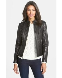 Women's Black Leather Jackets by MICHAEL Michael Kors | Lookastic