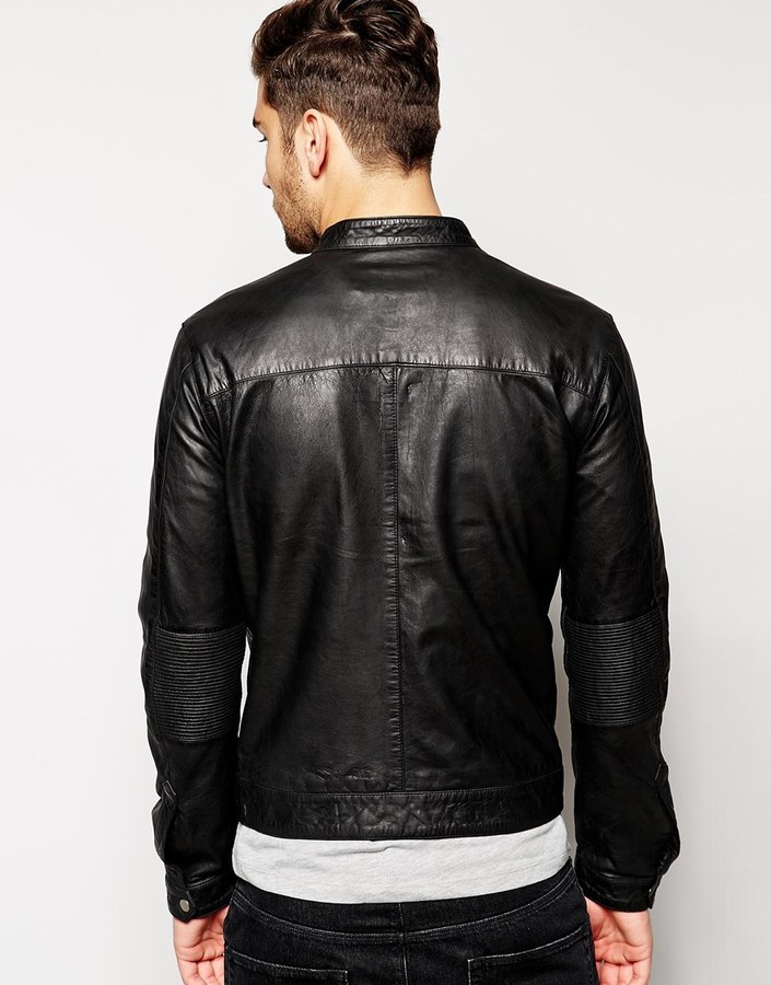 Minimum Clothing Minimum Biker Jacket In Leather, $453 | Asos | Lookastic