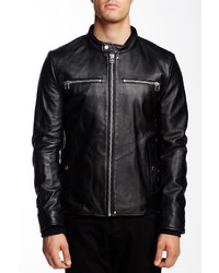 7 Diamonds Norton Hooded Genuine Leather Jacket
