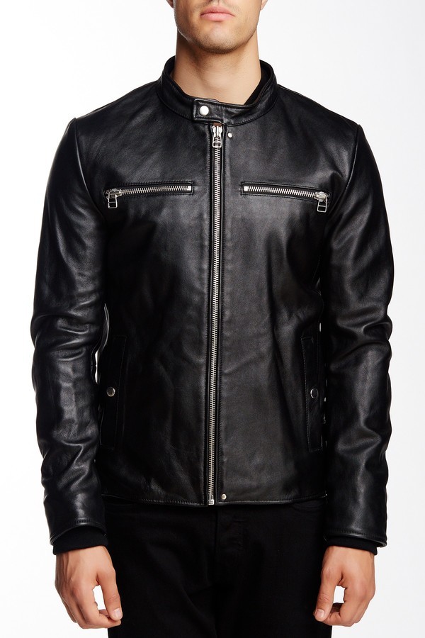 7 Diamonds Norton Hooded Genuine Leather Jacket, $149 | Nordstrom Rack ...