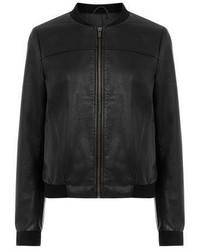 Oasis Faux Leather Bomber Jacket