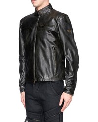 Nobrand Osborne Waxed Leather Biker Jacket
